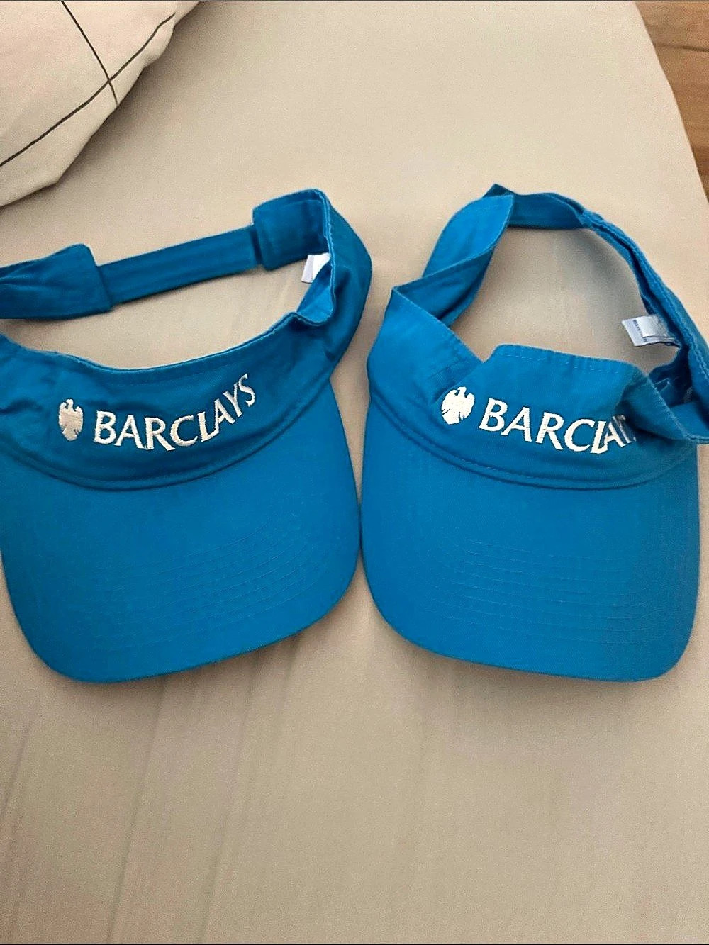 Barclays Blue Visor 2-Piece Set Like New